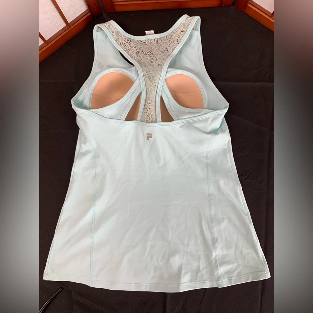 Fila Women’s Light Blue Sports Exercise Wear.Padded.Size S. Like New - Picture 2 of 3